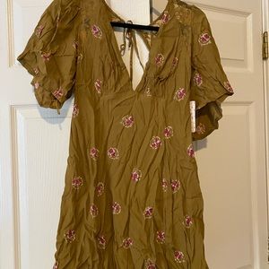 Free people mini dress with open back